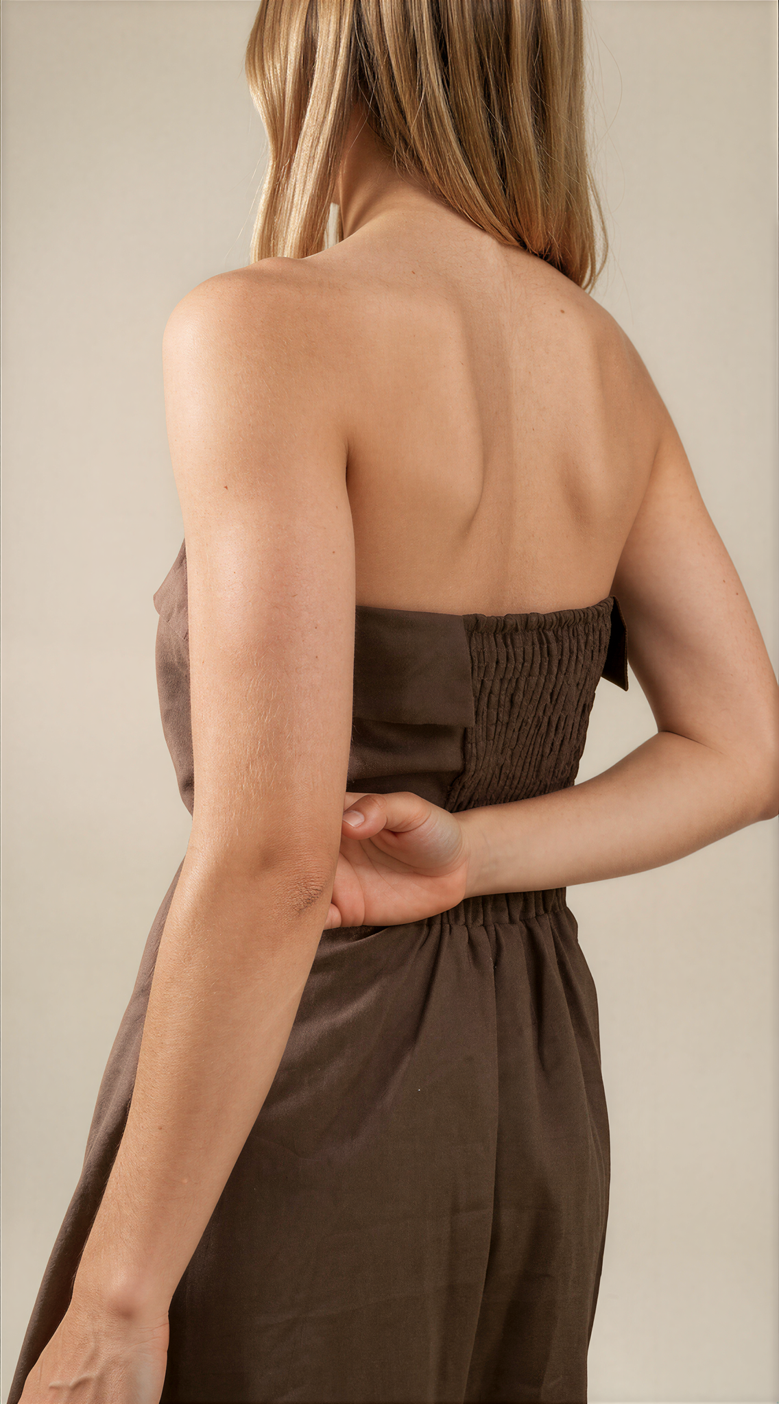 Alize Linen Dress Brown