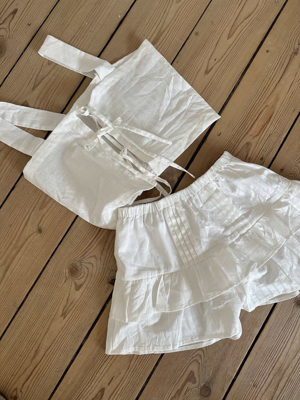 Lara 100% Organic Cotton Skirt: White